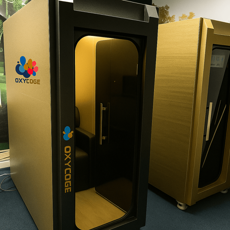 gold and black one person chamber