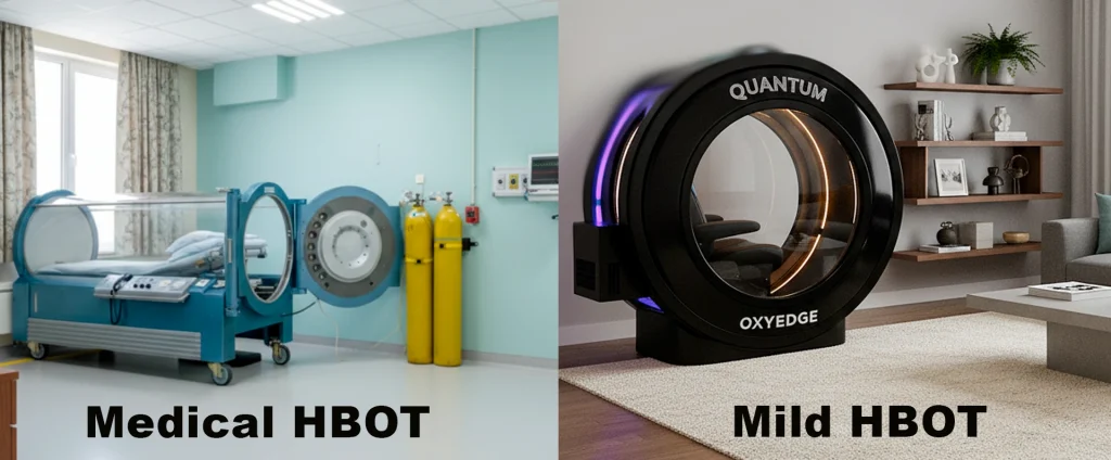Difference between Mild and Medical HBOT