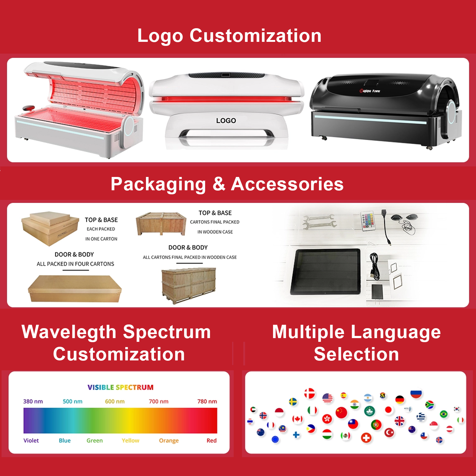 OxyEdge Red Light Bed customizations