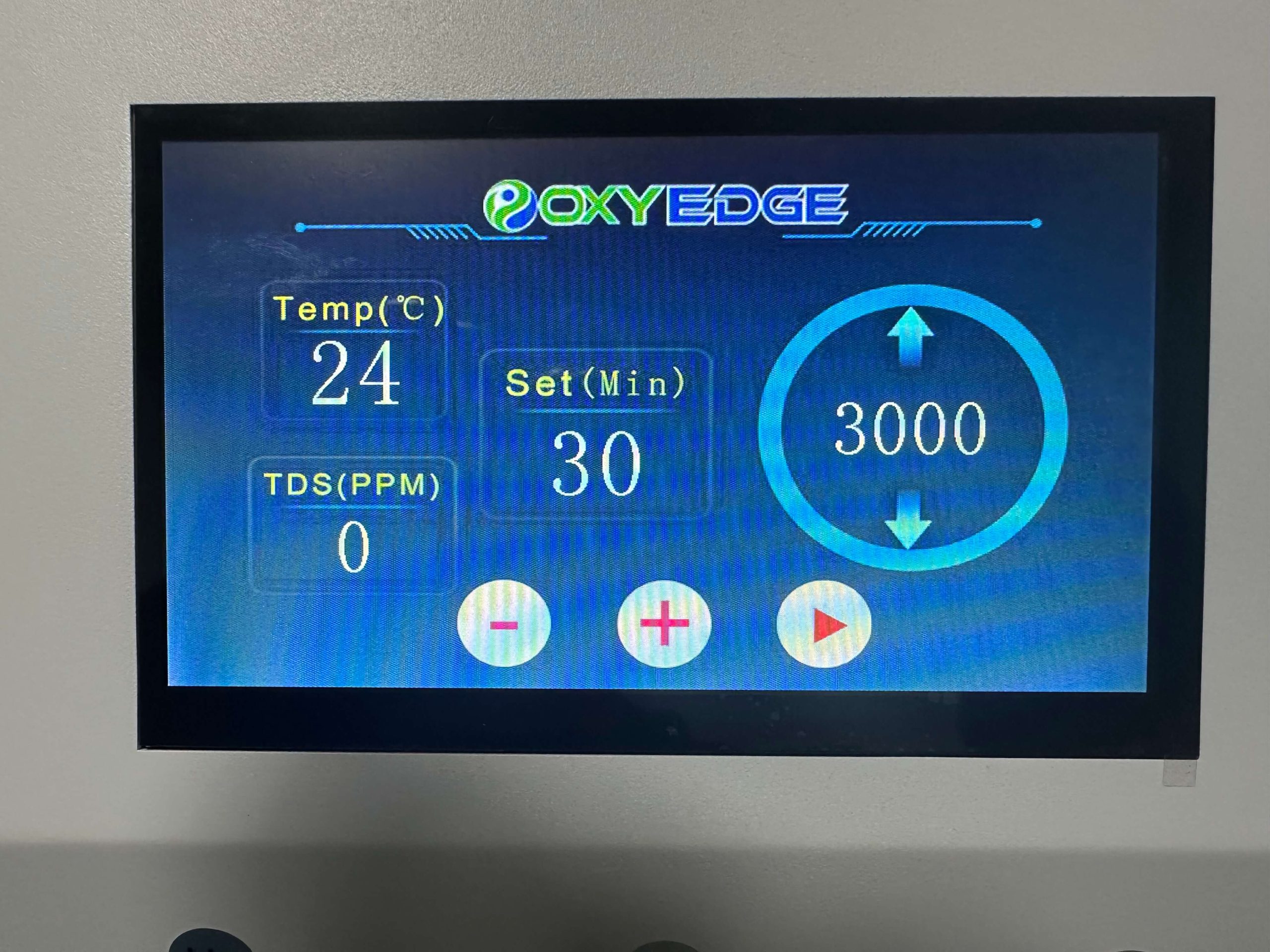 LCD screen of h2 o2 machine